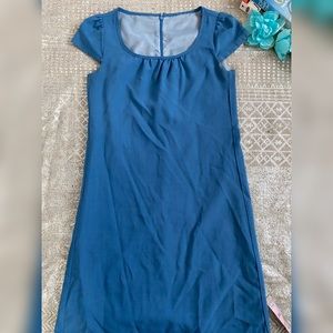 Vintage Handmade 1960s Shift Dress in Pan Am Blue